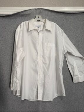 Joseph & Feiss White Men's Dress Shirt with Chest Pocket